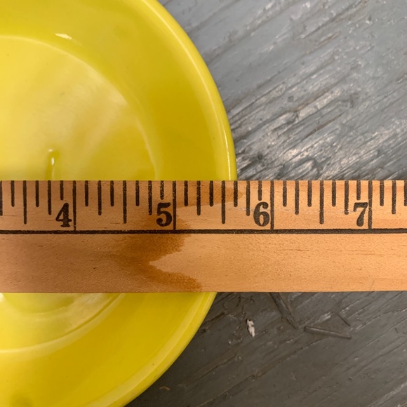 Cute Cat Dish with Kitty Face Yellow Feline Pet Kitten Kitchen Vintage Kitsch - Picture 5 of 6